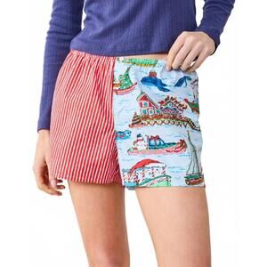 NEW PRINTFRESH sugar plum bradshaw boxer shorts in ferry blue sailboat
